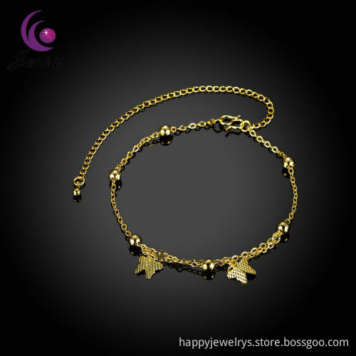 Jenia Jewellery Fashionable 18K Gold Plated Style Butterfly Charm Sexy Anklet Chain